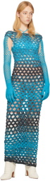 Isa Boulder SSENSE Exclusive Blue Tiny Ex-Cable Maxi Dress