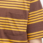 Beams Plus Men's Nep Stripe Pocket T-Shirt in Brown