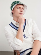 Polo Ralph Lauren - Wimbledon Logo-Embroidered Reversible Cotton-Twill Bucket Hat - White