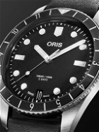Oris - Divers Sixty-Five Automatic 40mm Stainless Steel and Leather Watch, Ref. No. 01 400 7772 4054-07 5 20 82