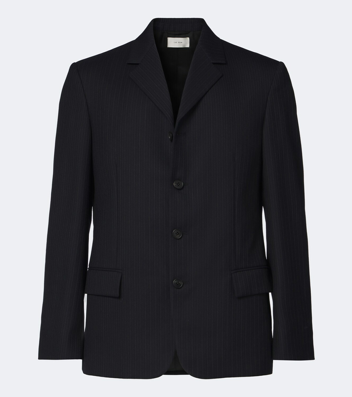 The Row Reda chalk stripe wool suit jacket