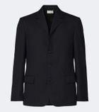 The Row Reda chalk stripe wool suit jacket