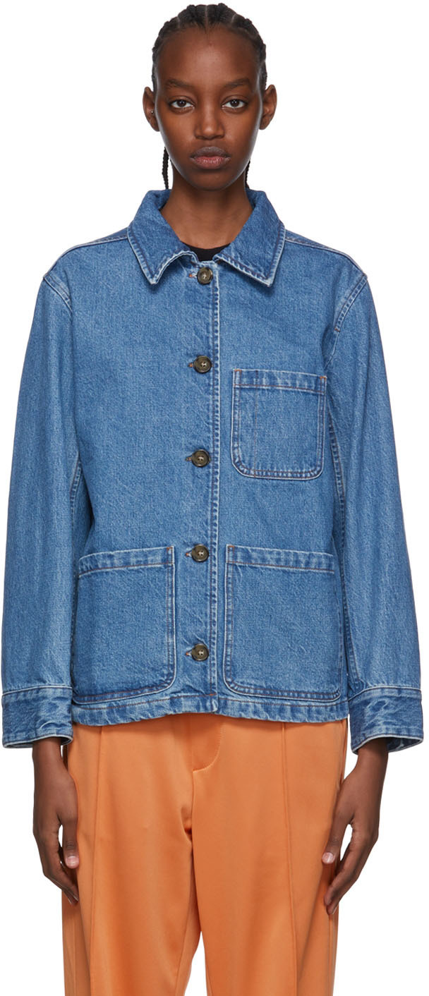 ジャケット A.P.C. Women Jackets COHEYF03226IAK Blue A.P.C. Jacket - Blue - Women | COHEYF03226IAK | thebs.com
