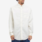 Drôle de Monsieur Men's Logo Oxford Shirt in White