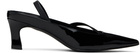 Justine Clenquet Black Sofia Slingback Heels