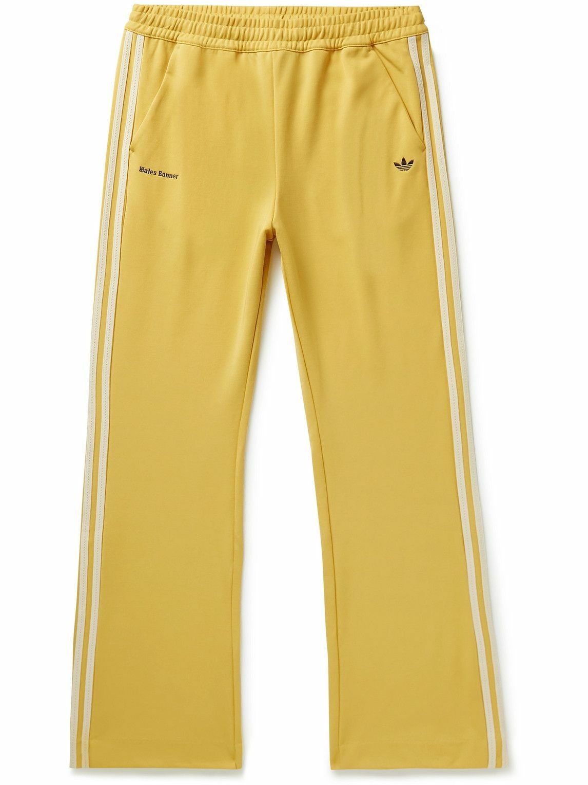 Photo: adidas Consortium - Wales Bonner Straight-Leg Striped Tech-Jersey Track Pants - Yellow