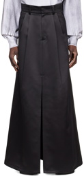 We11done Black Polyester Skirt