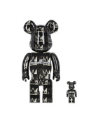 Medicom 100% + 400% Jean Michel Basquiat #8 Be@Rbrick