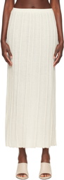 Lauren Manoogian Off-White Plisse Maxi Skirt