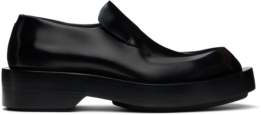 Jil Sander Black Leather Loafers