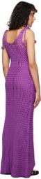 Moschino Purple Self-Tie Maxi Dress
