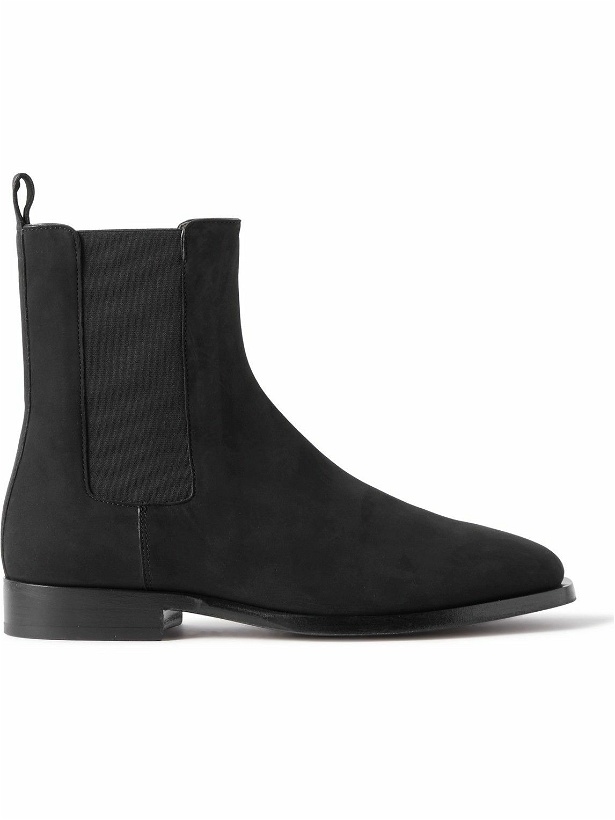 Photo: The Row - Grunge Suede Chelsea Boots - Black