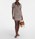 Anna Kosturova Crochet cotton polo dress