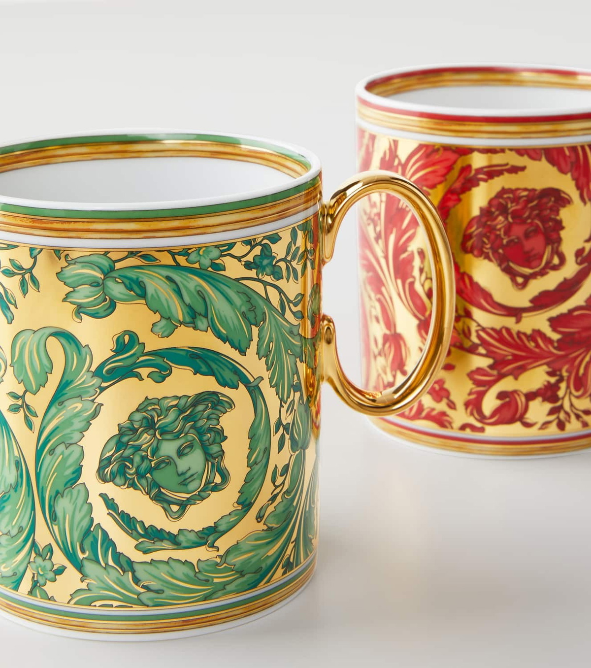 Versace Home Medusa Garland set of 2 porcelain mugs