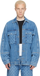 Marine Serre Blue Denim Trucker Jacket