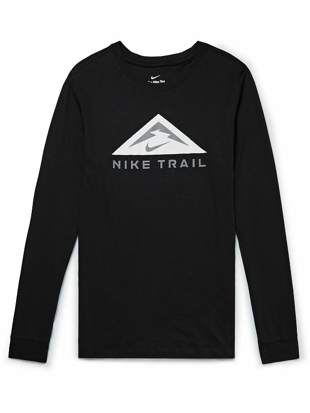 Photo: Nike Running - Trail Logo-Print Dri-FIT Running Top - Black