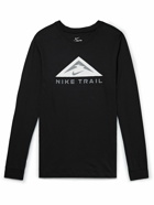 Nike Running - Trail Logo-Print Dri-FIT Running Top - Black