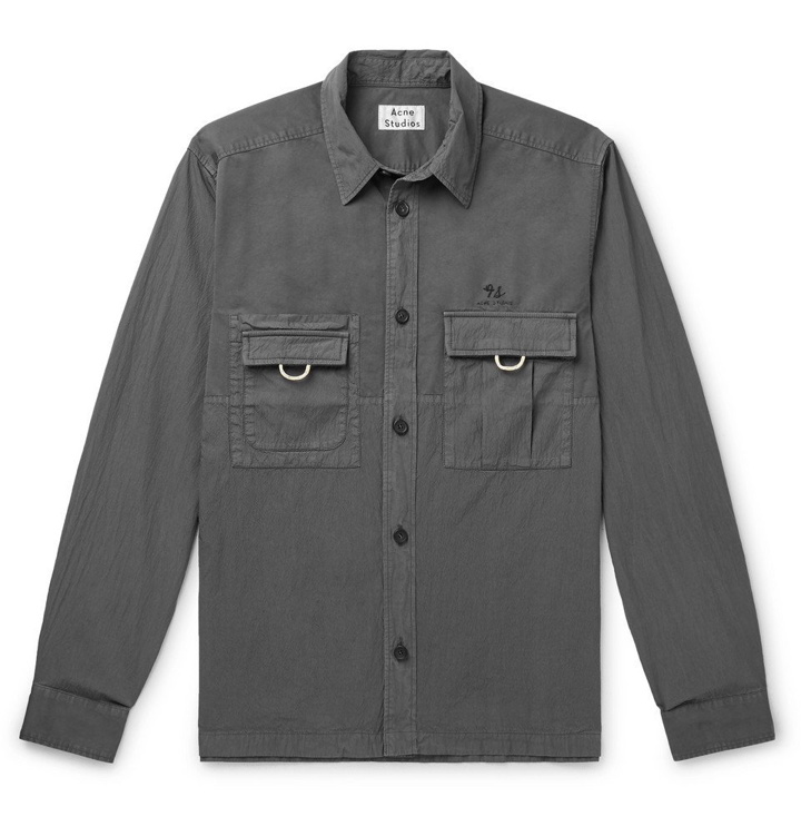 Photo: Acne Studios - Sandy Cotton-Blend Overshirt - Gray