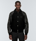 Givenchy - Wool-blend and leather varsity jacket