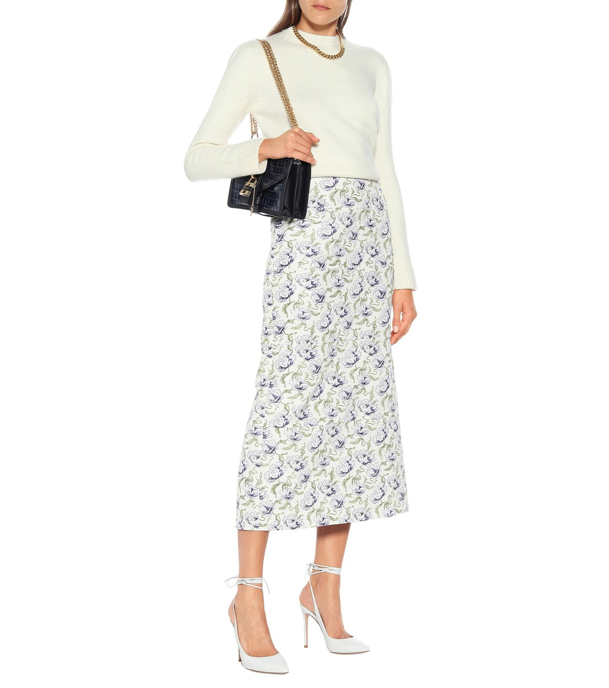 Brock Collection - Rapa floral cotton-blend midi skirt
