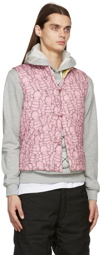 Comme des Garçons Shirt Pink & Black Kaws Edition Padded Vest