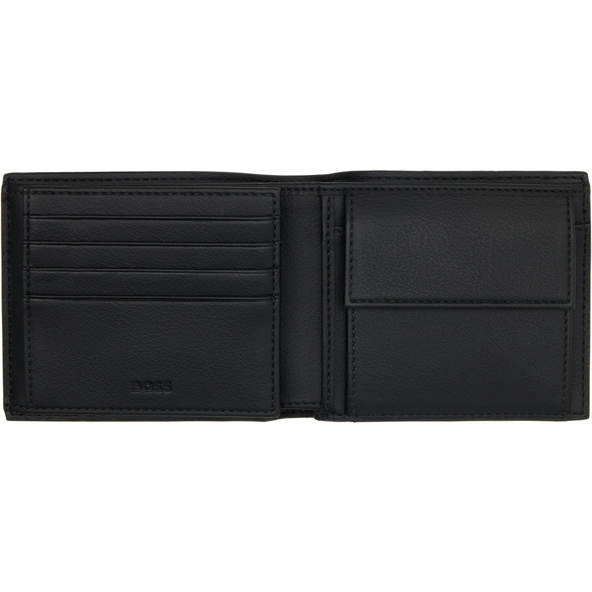 BOSS Black Trifold Wallet