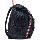 Thom Browne Navy Tricolor Webbing 4-Bar Backpack