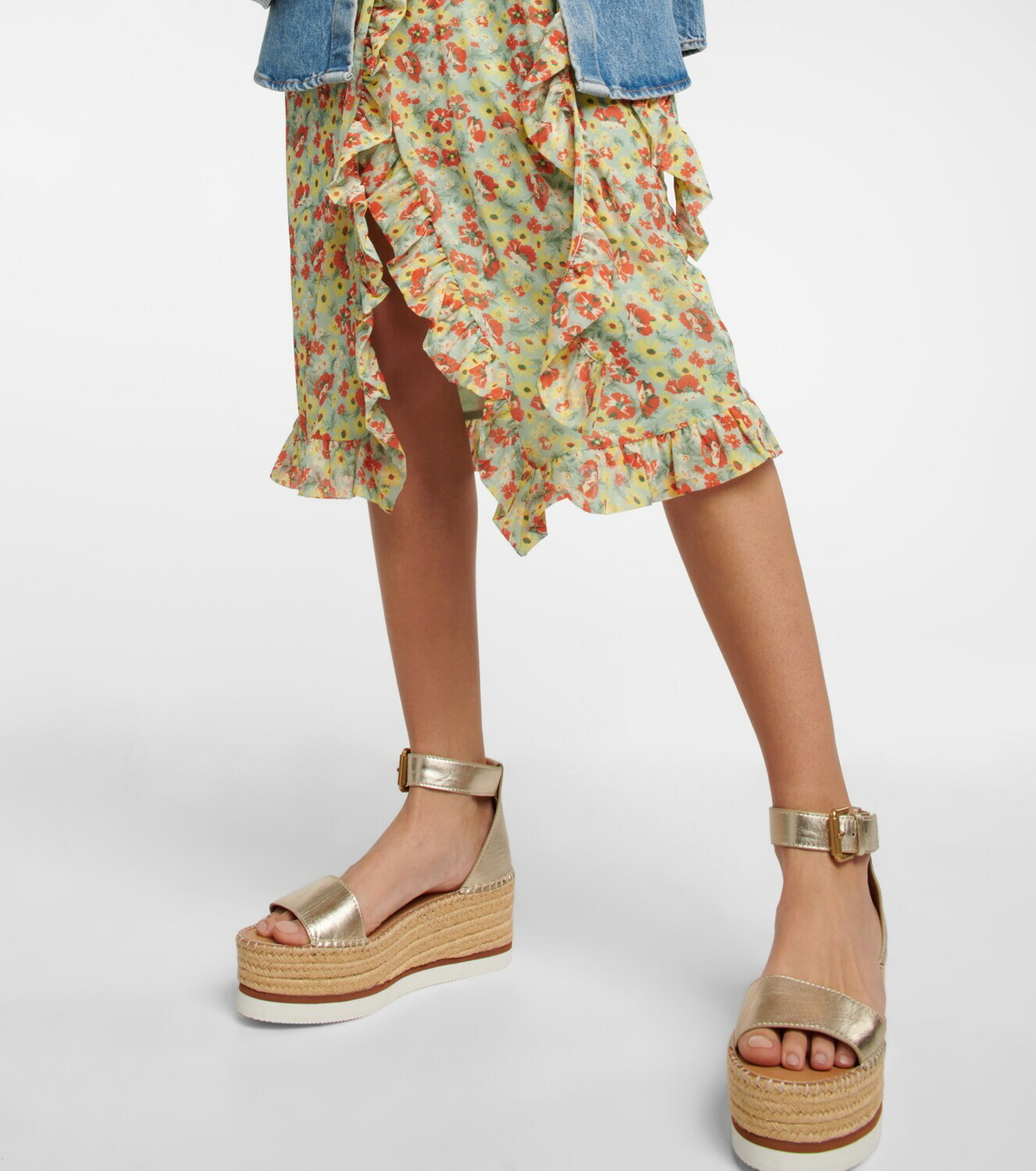 See By Chloe Glyn leather platform espadrille sandals See by Chloe