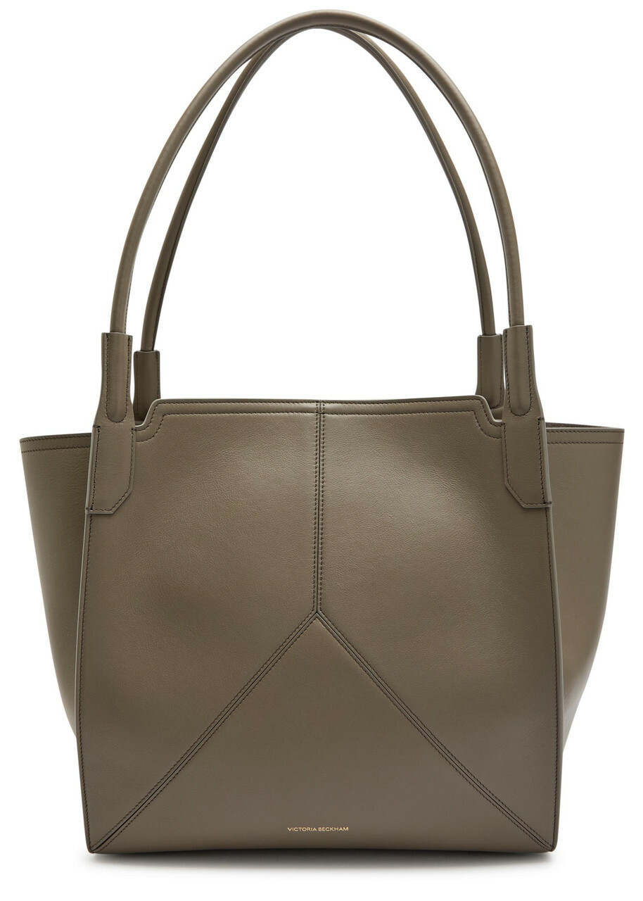Victoria Beckham Victoria Panelled Leather Tote bag - Khaki - One Size