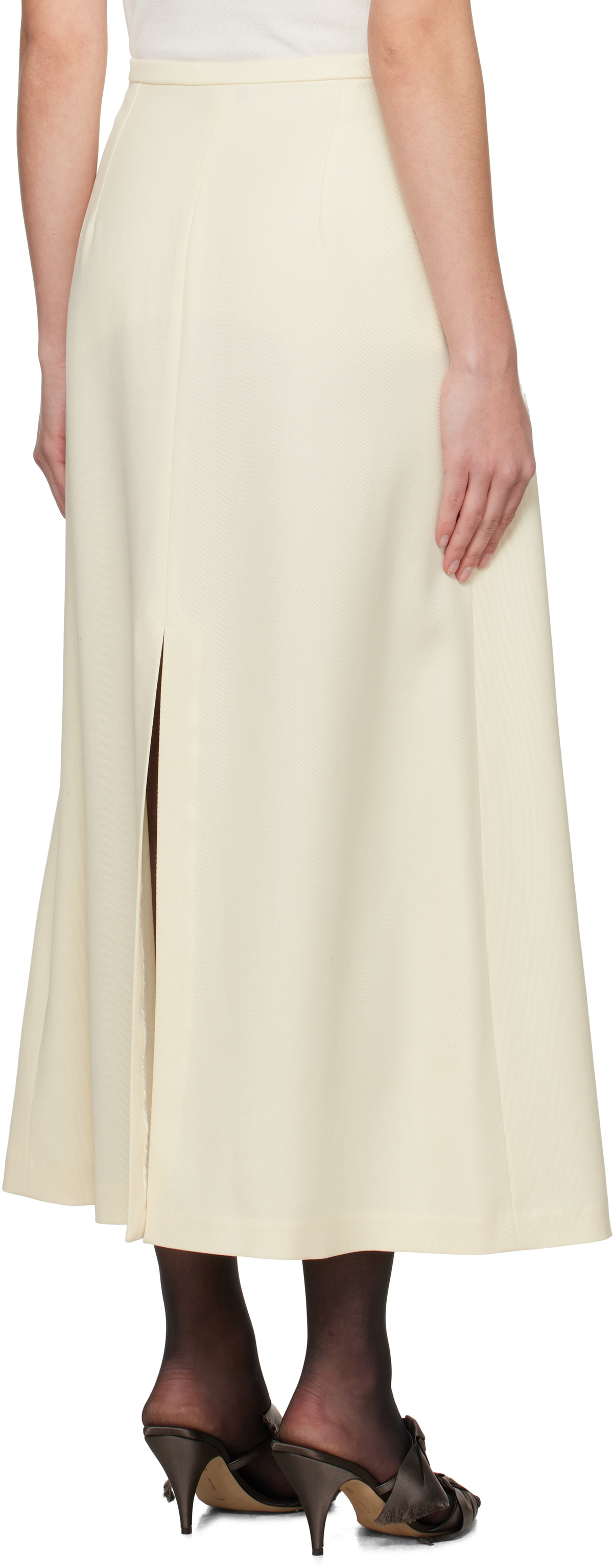 La Collection Off-White Donna Midi Skirt