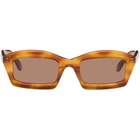ALAÏA Brown Rectangular Sunglasses