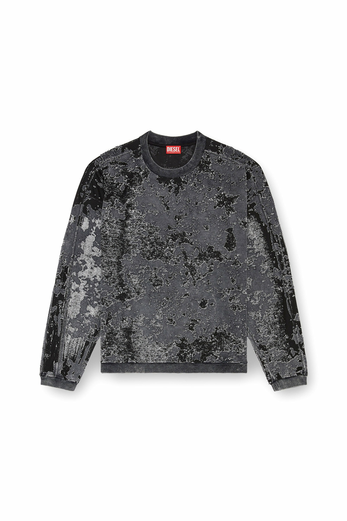 Diesel Burnout sweatshirt with camo effect - Sweaters Mens in