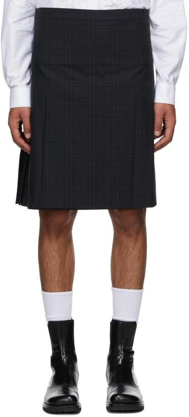 Photo: Burberry Black Check Pleated Kilt Skirt