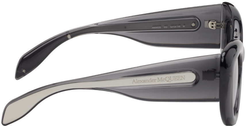 Alexander McQueen Gray Cat-Eye Sunglasses