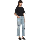 Stella McCartney Blue Stars Skinny Kick Flare Jeans