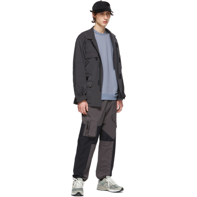 N.Hoolywood Grey and Black Cold Weather Cargo Pants