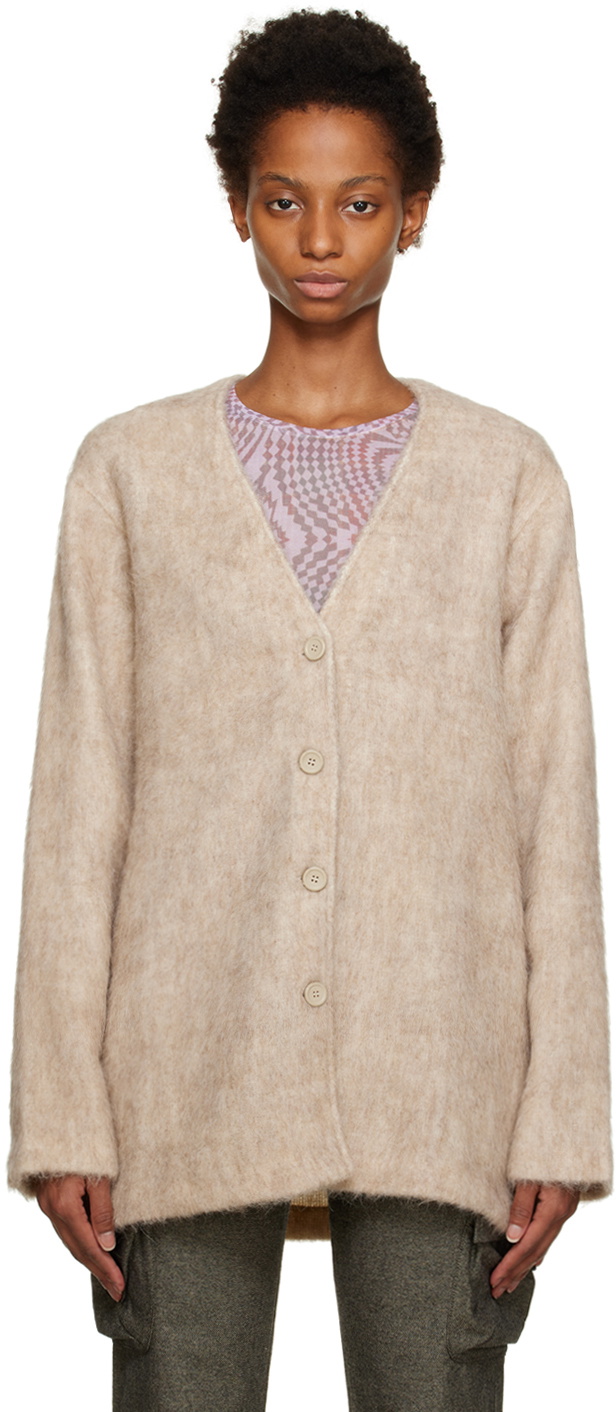 トップス OUR LEGACY KNIT CARDIGAN BEIGE Our Legacy Beige Mid Line Cardigan Our Legacy