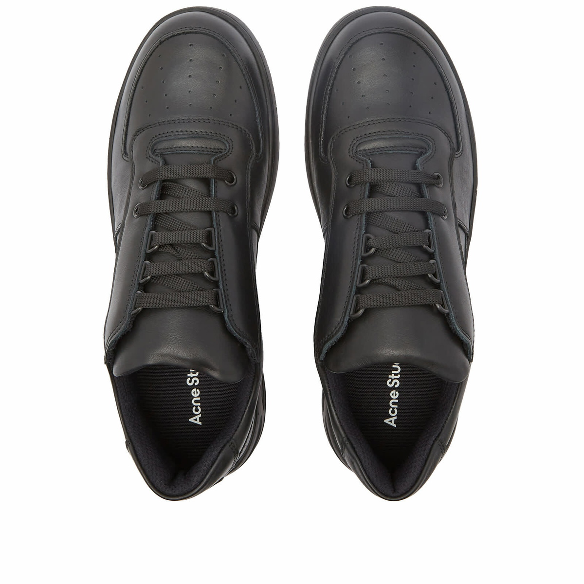 Acne Studios Men's Perey Lace Up Friend Face Sneakers in Black