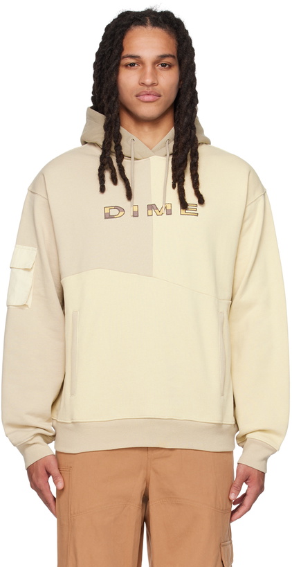 Photo: Dime Beige 3 Tone Split Hoodie