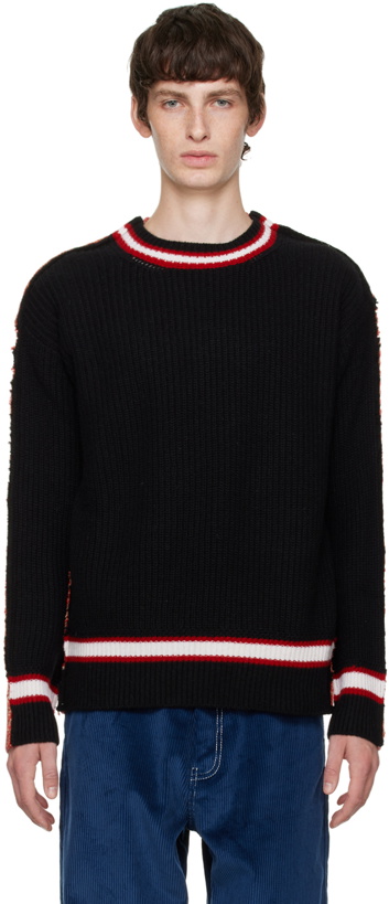 Photo: Marni Black & Red Half College Sweater