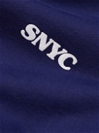 Saturdays NYC - Ditch Blue Bonnets Logo-Print Cotton-Jersey Hoodie - Blue