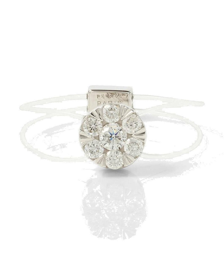 Photo: Persée Floating 18kt white gold ring with diamonds