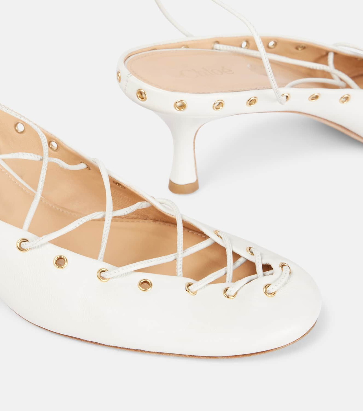 Chloé Ghillies leather pumps