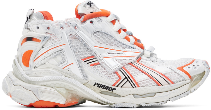 bekendtskab Ejeren Frastøde Balenciaga Orange & Off-White Runner Sneakers Balenciaga