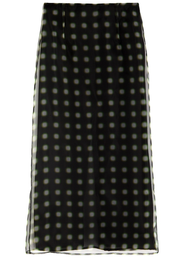 Photo: 16 Arlington Dia Printed Chiffon Midi Skirt Green