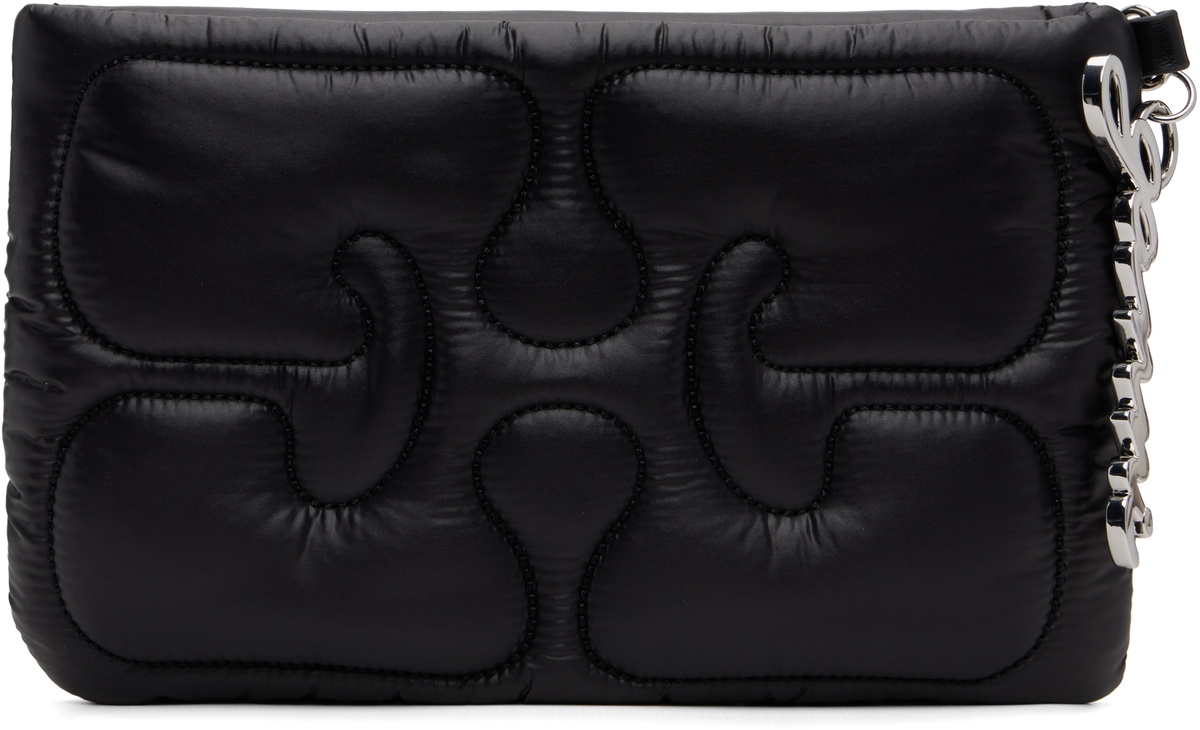 GANNI Black Quilted Re-Tech Pouch