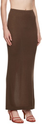 ÉTERNE Brown Emma Maxi Skirt