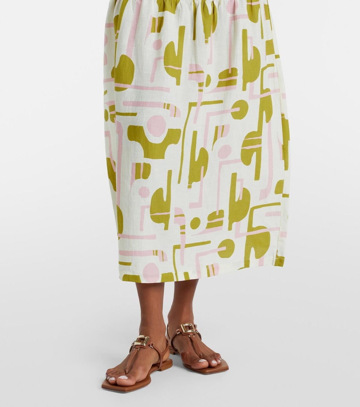 Adriana Degreas Balearic printed midi skirt