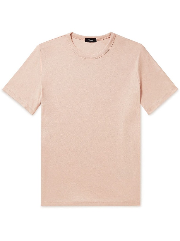 Photo: Theory - Essential Modal-Blend Jersey T-Shirt - Pink