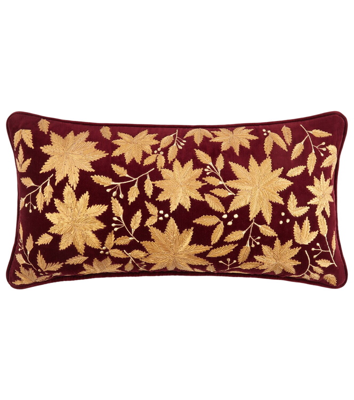 Photo: Les-Ottomans Embroidered cotton velvet cushion